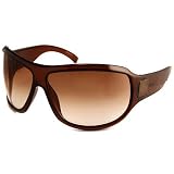 Gucci - Gucci GG1562 Oversized Plastic Wrap Sunglasses, Brown/Brown Gradient