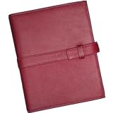 Day - Timer Red Pebble-Grain Leather Desk Size Planner