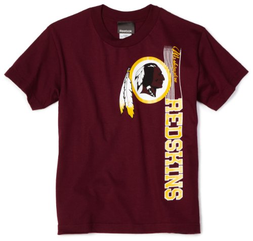 NFL Boys' Washington Redskins Vertical Presence Tee Shirt (Red, Medium)