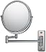 Home Bathroom 2-sided Wall Mounted Swivel Brushed Nickel 10x/1x Mirror (Screws included)