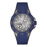 Guess Herren-Armbanduhr XL Magnum Analog Quarz Sili