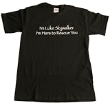 Star Wars I'm Luke Skywalker, I'm Here To Rescue You VintageAdult T-shirt - Assorted Colors Available (Sizes Small - 5XL)