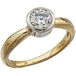 14K Yellow Gold Dazzling Solitaire Ring