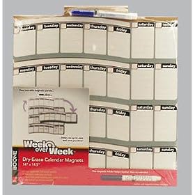 Dry-Erase Calendar Magnets,with Dry Erase Marker,14-1 2x14 (QRT12707032Q) by Quartet