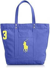 [ポロラルフローレン] POLO RALPH LAUREN BIG PONY TOTE【並行輸入品】 405532853007 007 (BARCLAY BLUE W YELLOW)