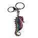 Rainbow Crystal Seahorse Purse Charm Keychain