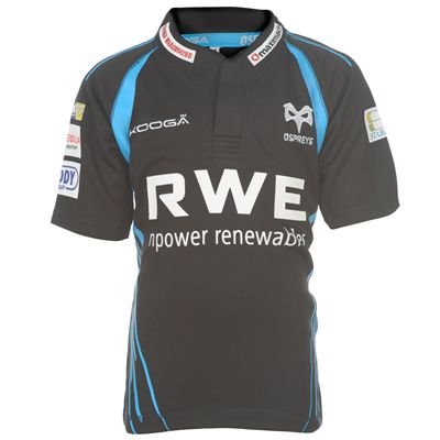 KooGa Ospreys Home Shirt 2011 2012 Junior Black MB