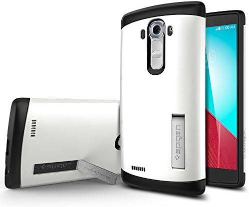 LG G4 Case, Spigen® [AIR CUSHION] LG G4 Case Protective **NEW** [Slim Armor] [Shimmery White] Air Cushioned Corners / Dual Layer Protective Case for LG G4 (2015) - Shimmery White (SGP11523)