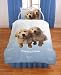 Puppy Love Labrador Puppies BLUE single bed duvet cover bedding set