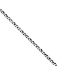 Sterling 20in Silver Solid 3.25mm Antiqued Square Spiga Necklace Chain