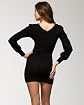 Ruched V Neck Sweater Dress - Web Exclusive Product Image