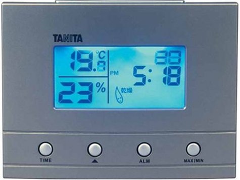 TANITA デジタル温湿度計 グレイ TT-531-GY