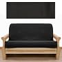 Solid Black Futon Cover Size: Queen