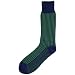 Green / Navy Vertical Stripe Socks by KJ Beckett