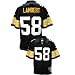 Jack Lambert Black Reebok NFL Premier 1976 Throwback Pittsburgh Steelers Jersey - Medium