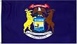 Michigan US State Flag - 3 foot by 5 foot Polyester (NEW)