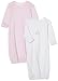 SpaSilk 100% Cotton Lap Shoulder 2-Pack Gown - Girl Stripe Print