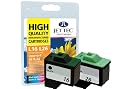 2 Compatible Printer Ink Cartridges - Replaces Lexmark 16 / 26 -  Black+Tri-Colour- High Capacity