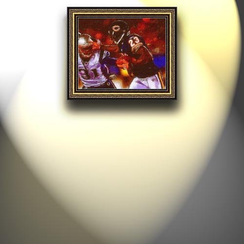 Completely Handpainted American Football Sport Painting, Custom Order FL2789, Oil on Canvas, with Option to Paint Jerry, Brett & Co. from Any Other Favorite Photograph or Picture, Unframed, Size 18'' x 22