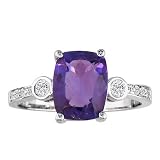 14k White Gold Amethyst Ring