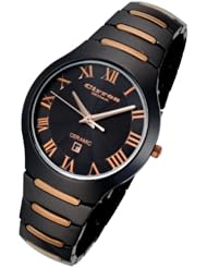 Cirros Milan By Rougois Empire Series Black Copper Trim Ceramic Watch