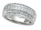 1.00 cts Princess Diamonds Band - Platinum, 18kt White or Yellow Gold FREE GIFT BAG!