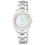 CITIZEN ECO-DRIVE Women's EW1824-57D Regent Two-Tone Diamond Watch