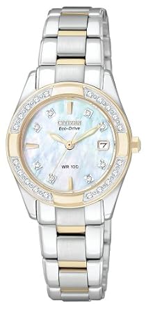 CITIZEN ECO-DRIVE Women's EW1824-57D Regent Two-Tone Diamond Watch