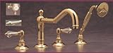 Rohl A1404LMPN Polished Nickel Country Bath Double Handle Roman Tub Faucet with Metal Lever Handles