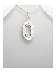Shell Pendant Necklace In 92.5 Sterling Silver