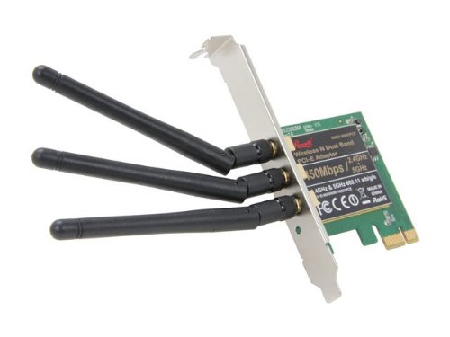 Rosewill Wireless N Dual Band Adapter IEEE 802.11a/b/g/n PCI Express Upto 450Mbps Data (RNWD-N9003PCe)