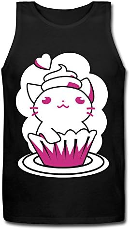 SHOWQEE Man Hellokitty Sport Black Mens Vest