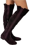 K27 Ladies Purple Suede Look Riding Boots Sizes 3-8 Uk