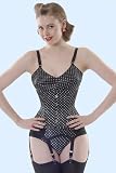 What Katie Did' Dorothy Black and White Polka Dot Underbust Corset