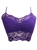 YogaColors Lace Cotton Spandex Cross Back Bra