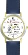 Habit 1 - To Be or Not to Be (English Text) - DELUXE TWO-TONE WATCH from THE 7 HABITS - WATCH COLLECTION BY WATCHBUDDY&reg; - Arabic Numbers - Blue Leather Strap-Size-Large ( Men's Size or Jumbo Women's Size )
