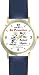 Habit 1 - To Be or Not to Be (English Text) - DELUXE TWO-TONE WATCH from THE 7 HABITS - WATCH COLLECTION BY WATCHBUDDY&reg; - Arabic Numbers - Blue Leather Strap-Size-Large ( Men's Size or Jumbo Women's Size )