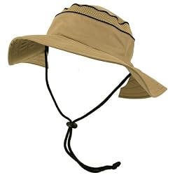 San Diego Hat UPF 50+ Sun Boonie Bucket Hat Khaki M/L