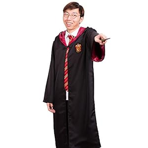 Harry Potter Youth Adult Robe Cloak (Gryffindor,M) with one free Harry Potter Letter
