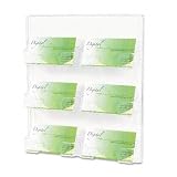 deflect-o 70601 6-Pocket clear plastic wall mount business card holder, 8-3/8w x 1-1/2d x 9-3/4h