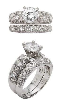 6mm CZ Wedding Set