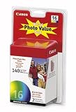 CANON Photo Value Pack (9818A007) 2 BCI-16 Color Ink Tanks with 140 Sheets of 4x6 Glossy Photo Paper