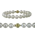 14K Gold 7.5-8mm Freshwater Pearl Bracelet - White