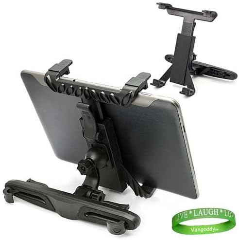 HP TouchPad Tablet PC Mount for your Car Headrest, 10lbs weight compactly with 360 Rotation Providing In Car Entertainment, Perfect for ()+ Live * Laugh * VanGoddy Love Wrist Band!!!