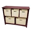 Kids Wood Bookcase/Toy Organizer with Storage Bins