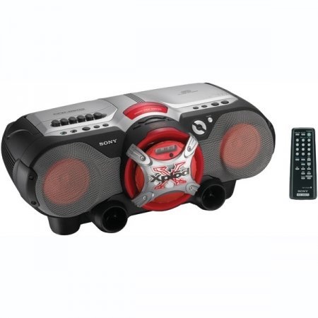 Sony CFDG505 CD Radio Cassette Recorder Boombox - Black