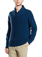 Ben Sherman Jersey Textured Shawl Collar (Azul)