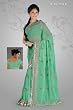 Ansha Green Georgette Designer Party Wear Sari saree