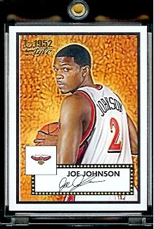 2005 06 Topps Style '52 Joe Johnson Atlanta Hawks Basketball Card #2 - Mint Condition - In Protective Display Case !!