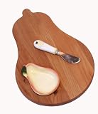 Out of the Woods of Oregon Pear Shaped Board with Pear Dipping Bowl and Spreader